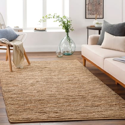 Hand Woven Continental Beige Jute Rug