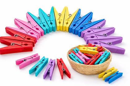 Cloth Clip with bright colors and heavy duty material pack of 60 Plastic Cloth Clips