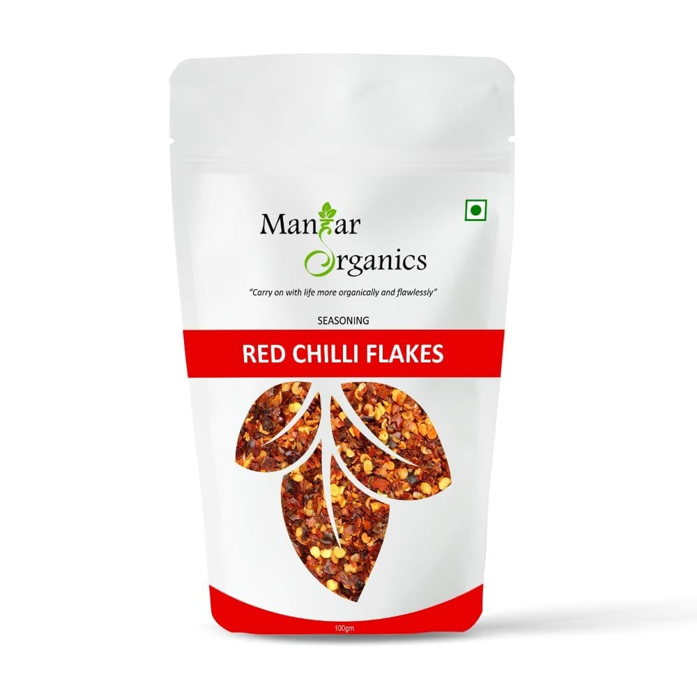 ManHar Organics Red Chilli Flakes Seasoning: 100gm (Chilly Flakes, 100gm)