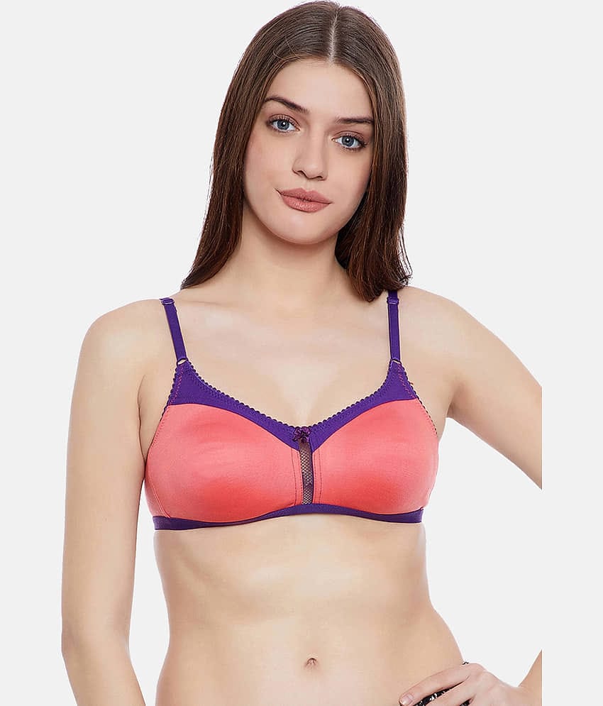 Clovia Cotton Non Padded Women's T-Shirt Bra ( Coral )