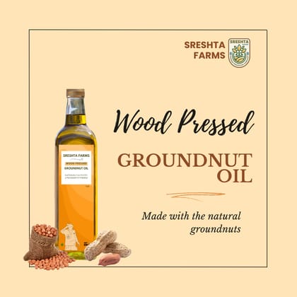 Sreshta Farms Wood Pressed Groundnut Oil