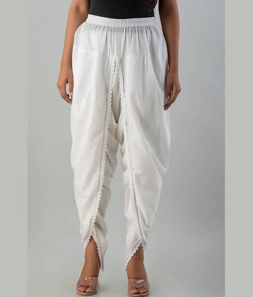 MAUKA - White Cotton Women's Palazzo ( Pack of 1 )