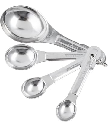 OC9 Silver Stainless Steel 1 Measuring Spoon ( Set of 4 )