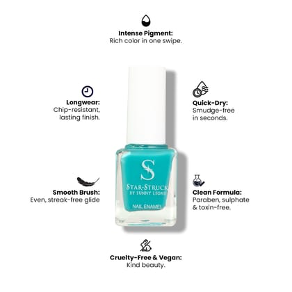 StarStruck by Sunny Leone - Island Blue - Glossy Nail Polish | Mirror-Like Shine & Longwear Color | Quick Dry Formula StarStruck by Sunny Leone - Island Blue - Glossy Nail Polish | Mirror-Like Shine & Longwear Color | Quick Dry Formula
