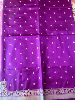 Chanderi Banarasi Silk Saree with Zari Buti