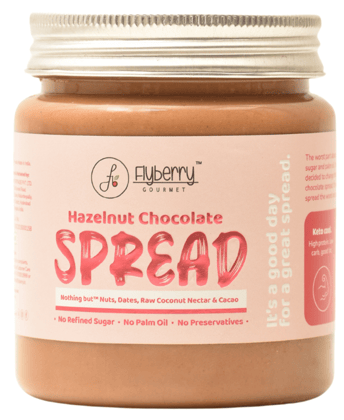 Flyberry Gourmet Choco Hazelnut Spread, 250g | Sugarfree | Vegan | Keto & Diabetes Friendly