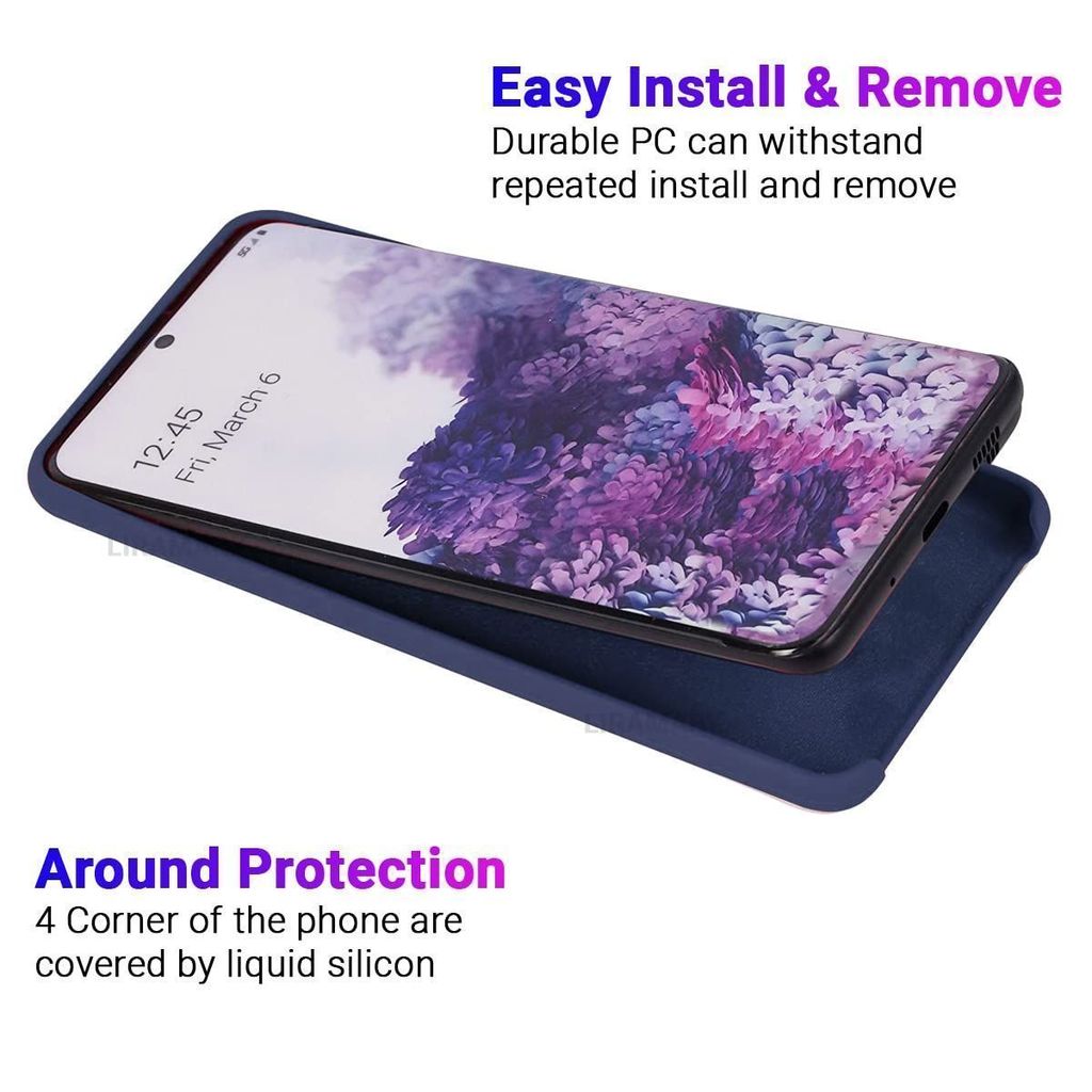 LIRAMARK Liquid Silicone Soft Back Cover Case for Samsung Galaxy S20 Ultra / S20 Ultra 5G