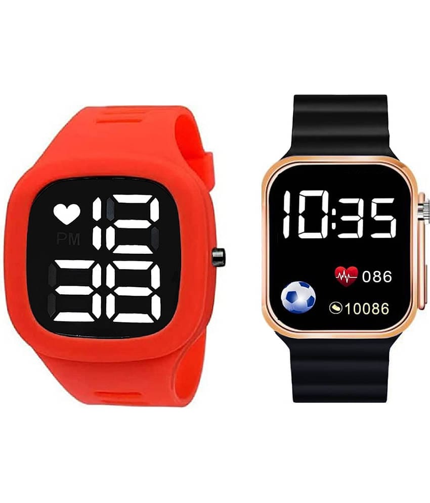 DECLASSE Red Dial Digital Boys Watch ( Pack Of 2 )