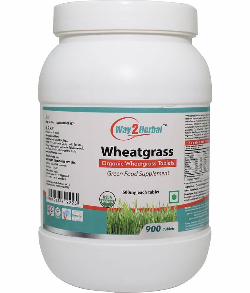 Way2Herbal Wheatgrass Tablet 900 No.S Pack of 1