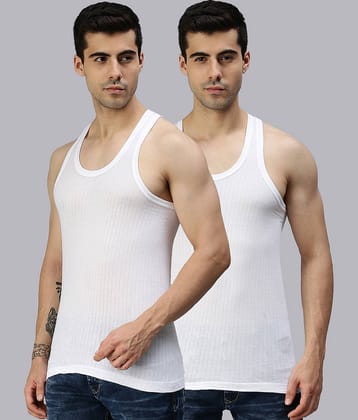 Pack of 2 Lux Cozi - White Cotton Men's Vest