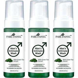 PARK DANIEL Men's Intimate Wash Maintain Ph Balance with Green Tea Extract Pack 3 of 150ML (3 x 150 ml)