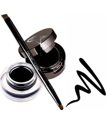 Colors Queen Gel Kajal & Cake Eye liner Kajal Gel 7g, Black - Pack of 1