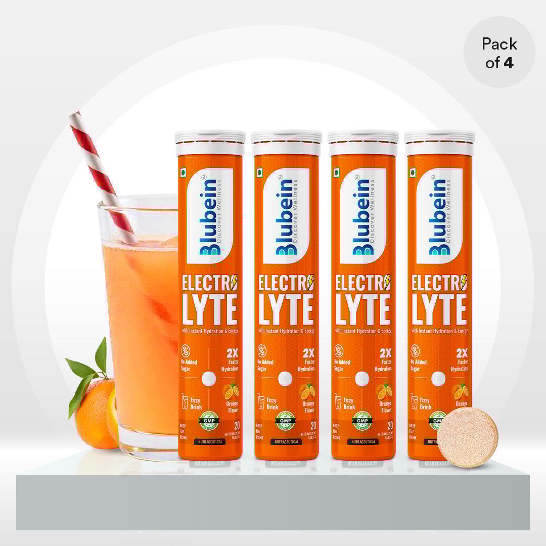 Electrolyte for Instant Rehydration-40 Days: 4 Tubes at ₹𝟗𝟗𝟗 / Orange