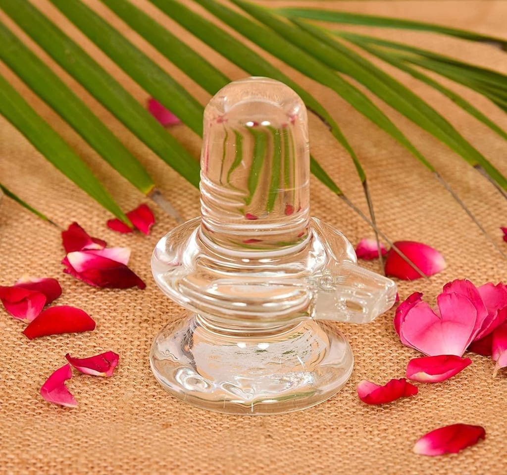 Sphatik Shivling/Big Size for Home Pooja Decorative Showpiece - 4 inch, 250gm (Crystal, White)� - Pooja Needs | Buy online on ZillyBuy