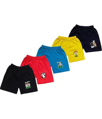 LITTLE PANDA Pack of 5 Cotton Shorts For Boys ( Multi Color )