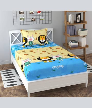 Apala Microfiber Single Bedsheet ( Blue )