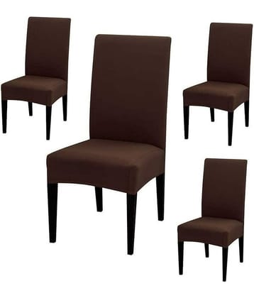 UrbanArts 4 Seater Polyester Chair Cover ( Pack of 4 )
