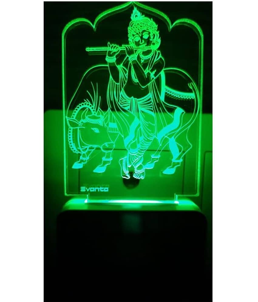 SUPER AJANTA Multicolor Night Lamp ( Pack of 1 )