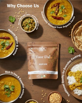 The Organic Citizen | Organic Fresh Arhar Dal (Parent) | Unpolished Toor Dal | Pesticide & Chemical Free | Organic Arhar Dal | Pure Toor Dal