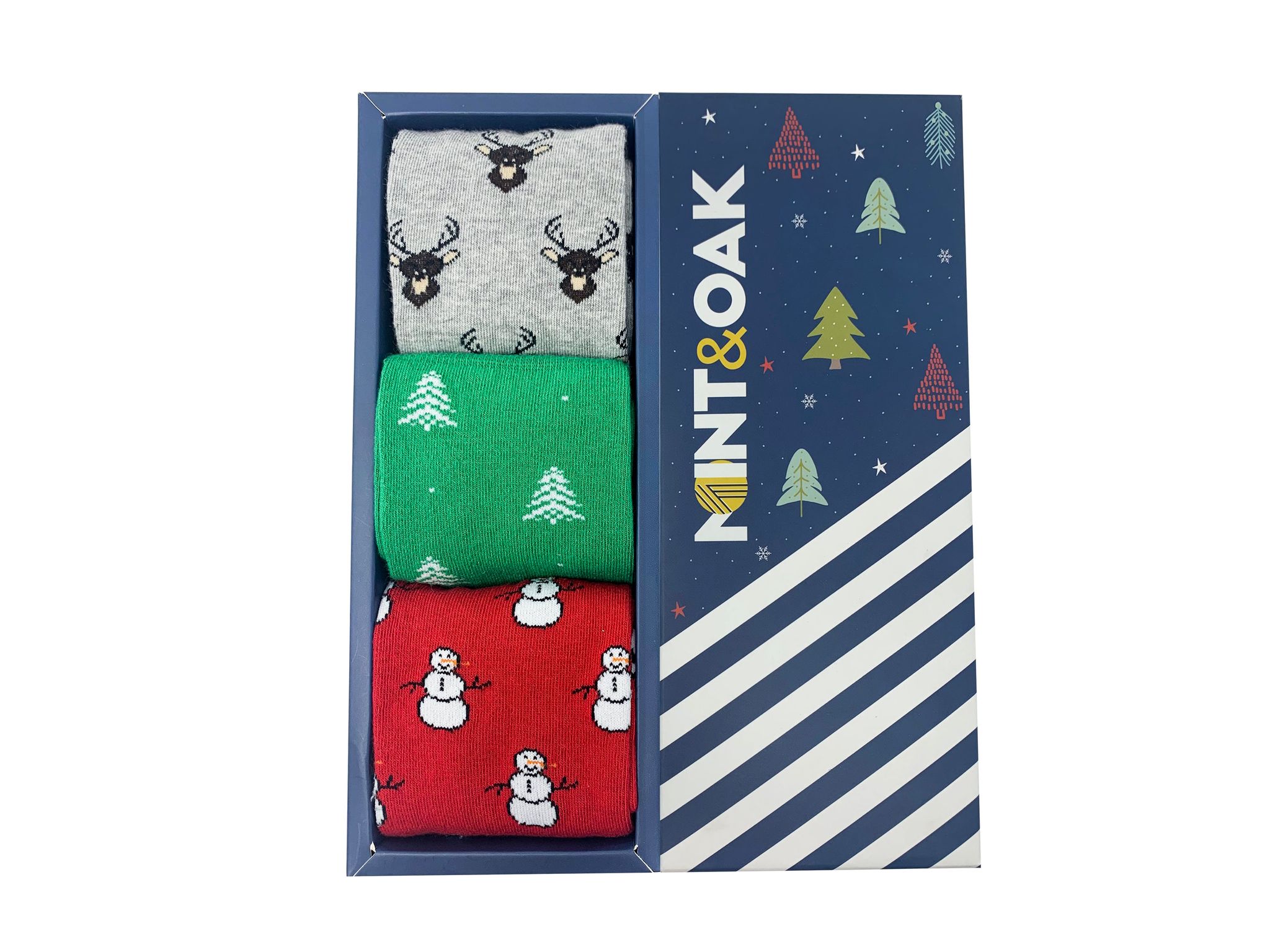 Christmas Joy Set-of-3 Crew Socks for Men