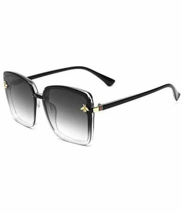 PIRASO Black Oversized Sunglasses ( Pack of 1 )