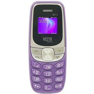 Mtr M12 (Dual Sim, 0.66 Inch Display, 700mAh Battery, Purple)