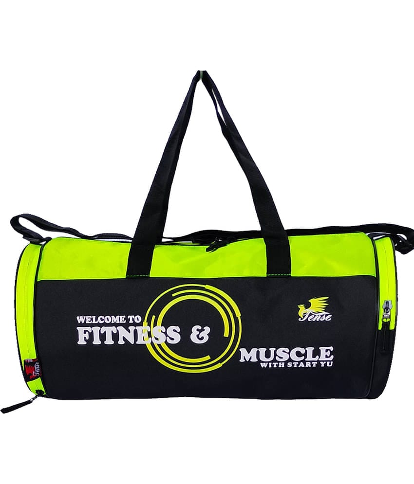 Tense Polyester Green 25 Ltrs Gym Bag