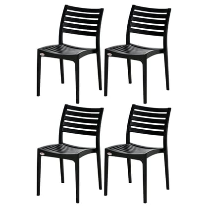 Supreme Furniture Omega Plastic Without-Arm Chair Suitable for Home, Office, Garden, Living Room, Cafeteria, Restaurant, Hotel, Work from Home, Indoor & Outdoor