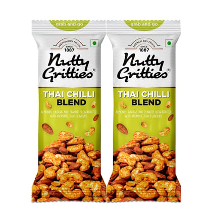 Nutty Gritties Thai Chilli Blend Trail Mix, 40 gm - Pack of 2
