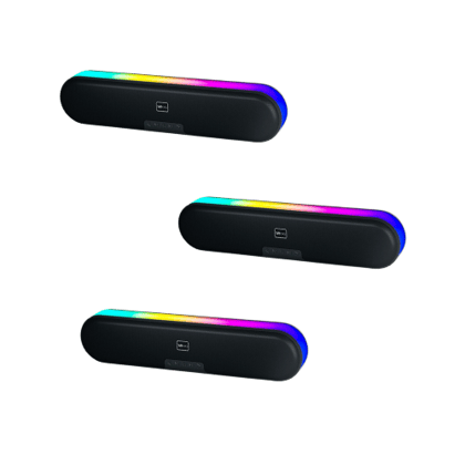 Walta Elite Carnival 10W Bluetooth 5.2V Wireless Portable Party Speaker- Black (Pack of 3)