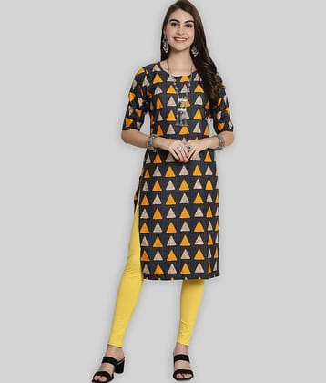 7Threads Crepe Printed Straight Women's Kurti - Multicolor ( Pack of 1 )
