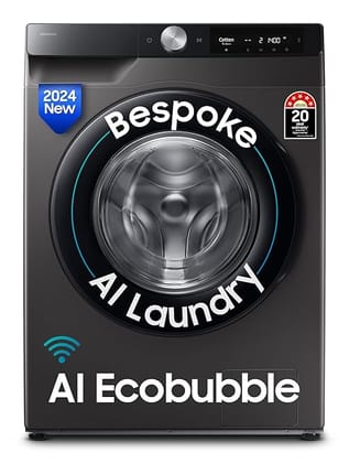 Samsung 12 kg, 5star, AI Ecobubble, Super Speed, Wi-Fi, Hygiene Steam with Inbuilt Heater, Digital Inverter, Fully-Automatic Front Load Washing Machine (WW12DG6B24AXTL, Inox) Samsung 12 kg, 5star, AI Ecobubble, Super Speed, Wi-Fi, Hygiene Steam with Inbuilt Heater, Digital Inverter, Fully-Automatic Front Load Washing Machine (WW12DG6B24AXTL, Inox)