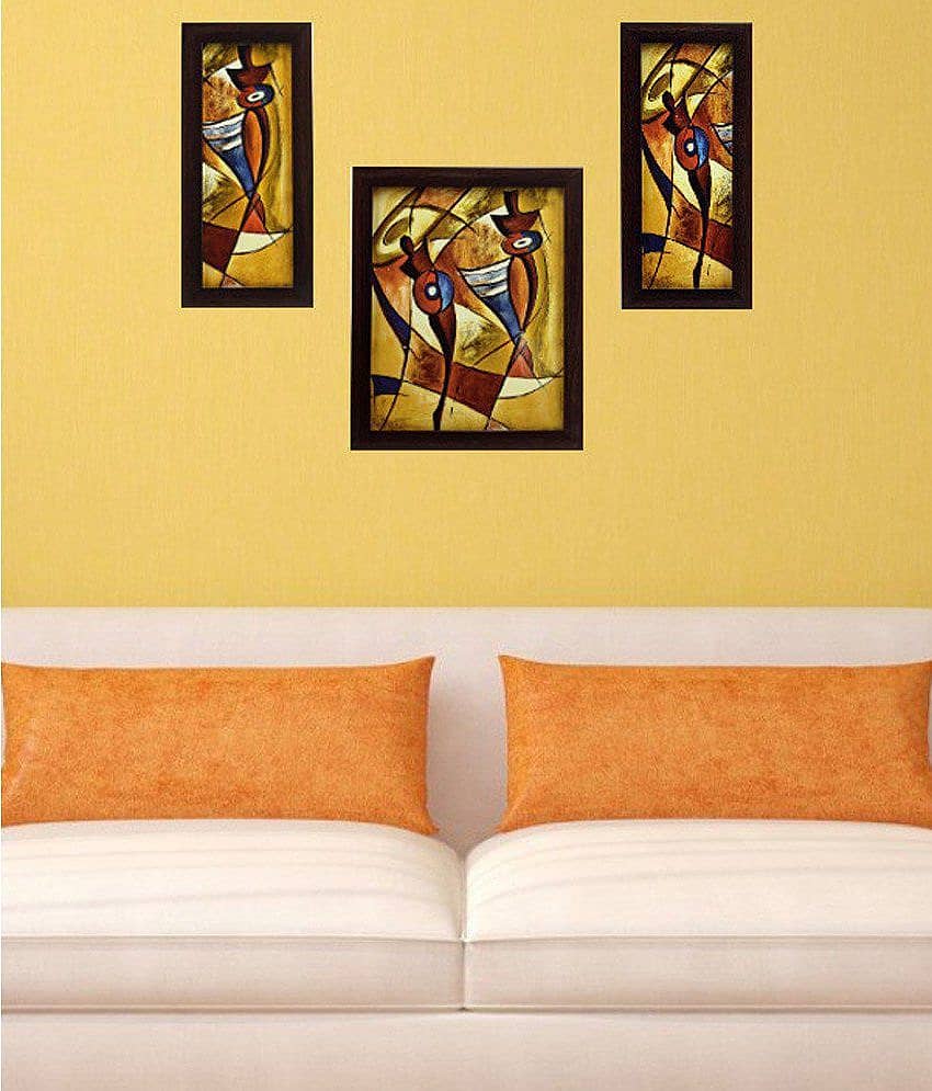 Indianara ABSTRACT Synthetic Painting With Frame