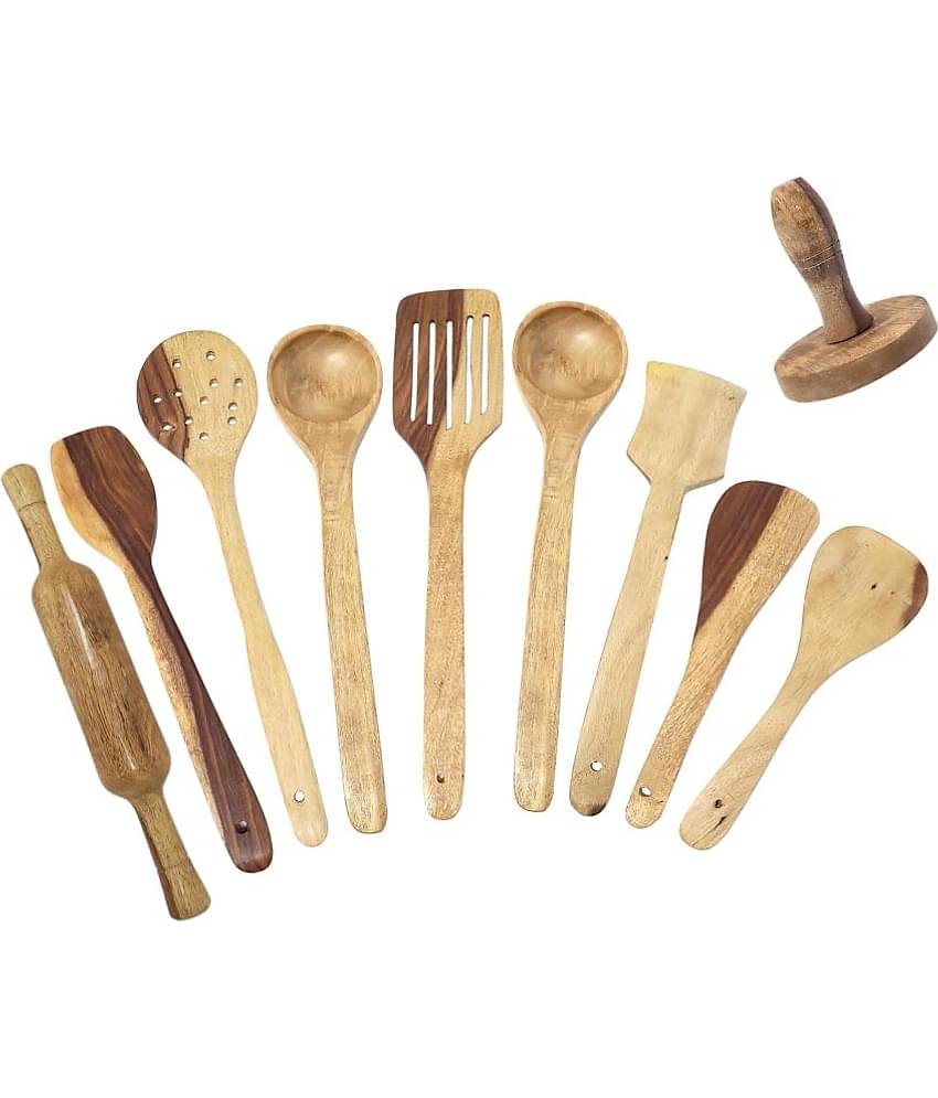 Buzykart - Brown Wood Lifting Spatula ( Pack of 10 )