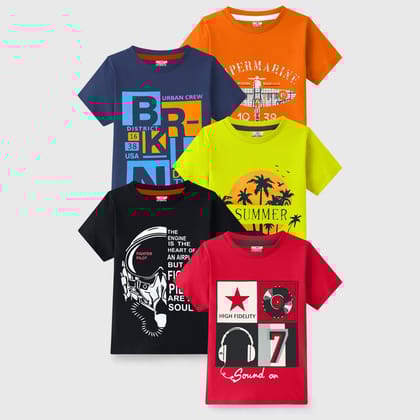 KUCHIPOO Boys Half Sleeves T-Shirts-1-2 Years