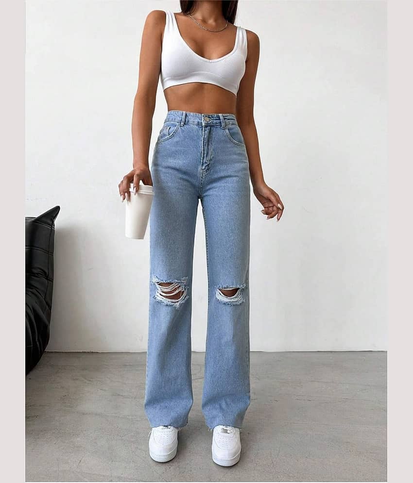 9x denims - Blue Denim Regular Fit Women's Jeans ( Pack of 1 )