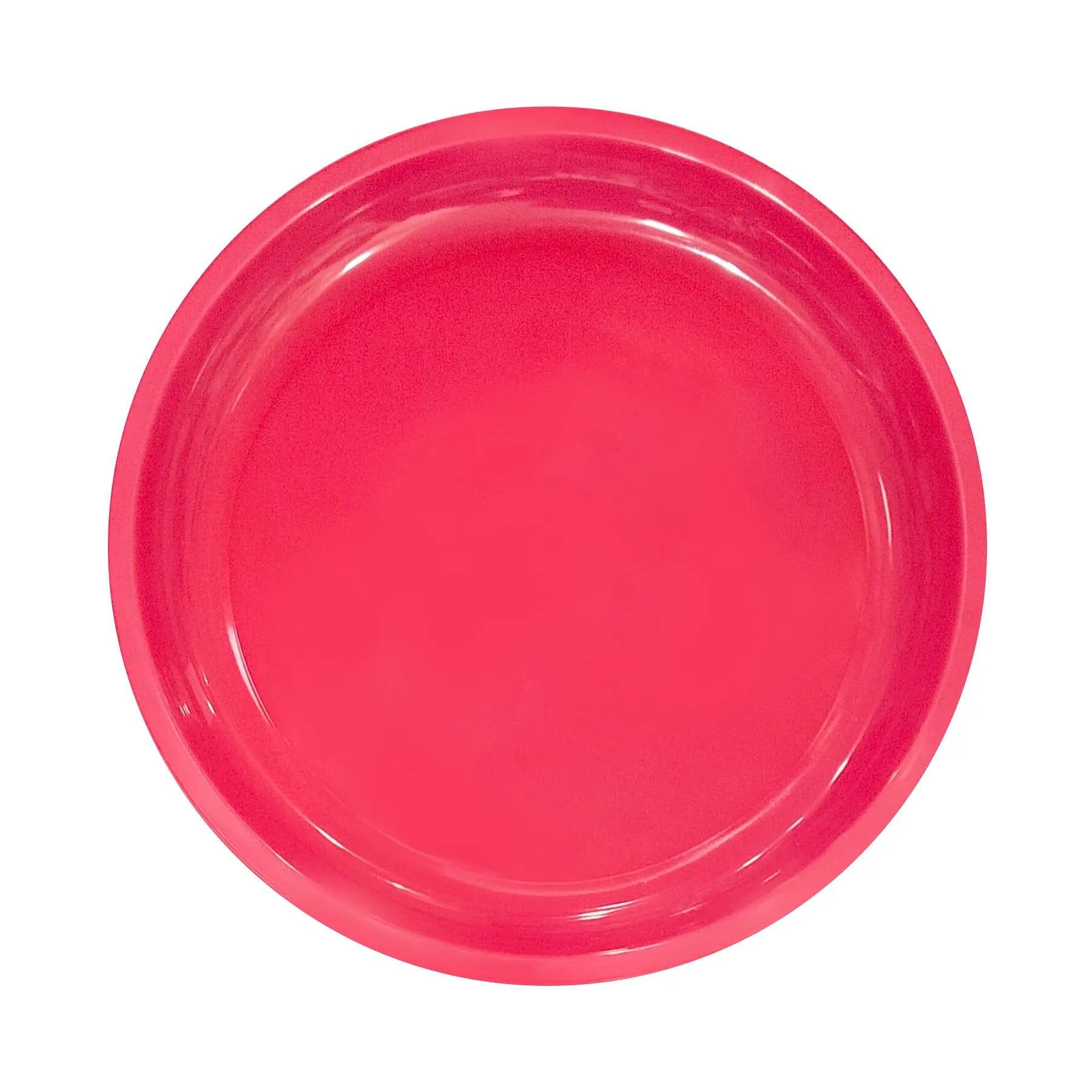 Hot Pink Plastic Round Party Durable Plates - 10 inches - 6PC