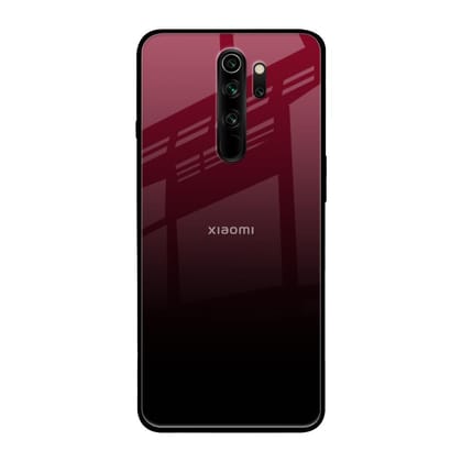Wine Red Glass Case For Xiaomi Redmi Note 8 Pro