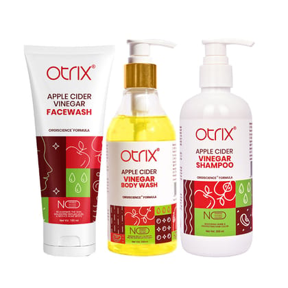 Otrix Apple Cider Vinegar Hair & Skin Care Terrific Trio – Cleanse & Rejuvenate