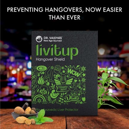 LIVitup Hangover Shield: For Preventing Hangover Symptoms Pack of 1
