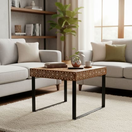 Bone Inlay Coffee Table Squre Shape | Bedroom Furniture