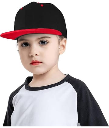 INFISPACE Kid's Hip-Hop Red Color Cap -Adjustable Baseball Snapback Style Cap for Boys and Girls (Age: 4 to 10 Years)