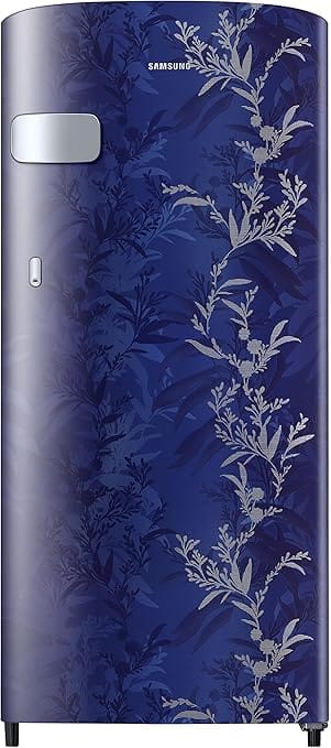 Samsung 184L 1 Star Digital Inverter Direct-Cool Single Door Refrigerator Appliance(RR19C2YCZ6U/NL,Mystic Overlay Blue) Base Stand Drawer