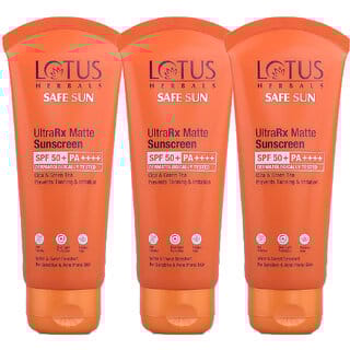 Lotus Herbals Ultrarx Matte Sunscreen Spf 50 Pa Dermatologically Tested 50G   (Pack Of 3)