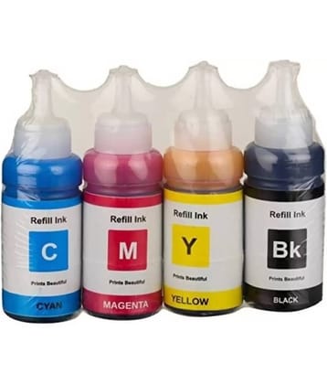 zokio 664 L130 EPS0N Multicolor Pack of 4 Cartridge for Refill For EPS0N T664 L100 , L110 , L130 , L200 , L210 , L220 , L300 , L1300 , L310 , L350 , L360