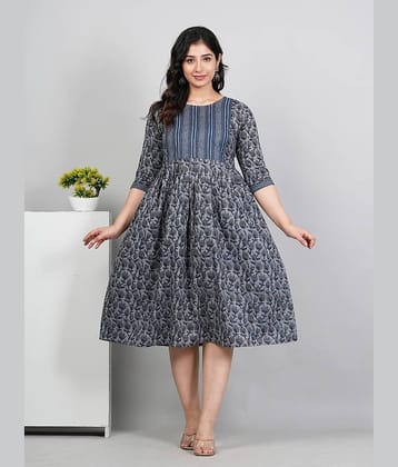 RIAANA Grey Cotton Maternity Tops