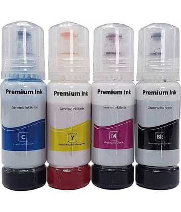 TEQUO L3101 For 003 Ink Multicolor Pack of 4 Cartridge for EPS0N 003 Ink Bottles (65ml) for L3110 L3101 L3150 L4150 L4160 L6160 L6170 L6190 Printers
