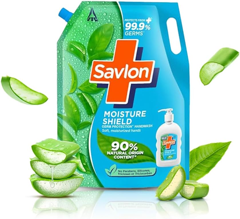 Savlon Moisture Shield Germ Protection Liquid Handwash Refill Pouch, 650 ml
