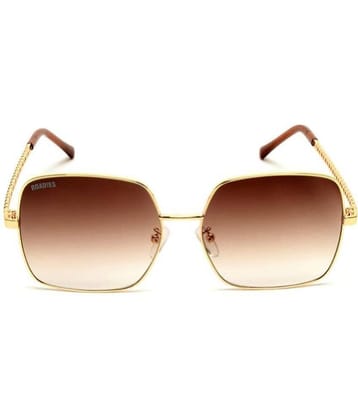 Roadies - Gold Rectangular Sunglasses ( Pack of 1 )