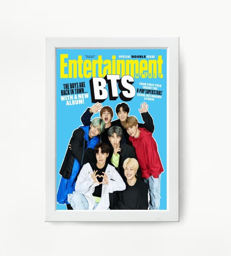 NOKKES Bts Army Bangtan Boy V suga J-Hope Jungkook Jin Jimin Rm 5X7 Inch Size Photo Frame Photo Home Office_EQW286